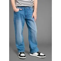 KangaROOS Loose-fit-Jeans Jeans mit weitem Bein, mit Logo-Stickerei