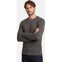 U.S. Polo Assn. Longsleeve USAaron – Herren Langarmshirt mit Logo-Stickerei Aus 100 % Baumwolle, mit Rundhalsausschnitt und klassischer Passform