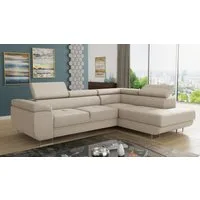 Sofnet Ecksofa Caris Cord, mit Schlaffunktion und Bettkasten, Wohnlandschaft mit einstellbare Kopfstützen, Schlafsofa