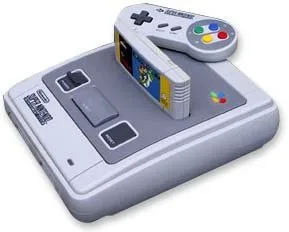 Super Nintendo Konsole grau