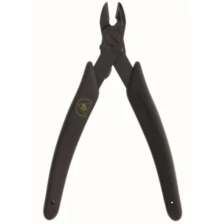Xuron 9100ASF Micro-Shear Seitenschneider ovaler Kopf mit ESD gerechten Griffen und Drahthalter schwarz/schwarz
