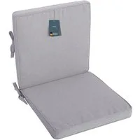 LILENO HOME Polsterauflage Niedriglehner, bequeme Sitzauflage für Gartenmöbel, Stuhlkissen, (1er Set), Gartenstuhl Auflage in Silber, Sitzpolster waschbar