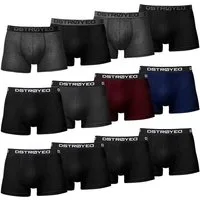 DSTROYED Boxershorts Herren Männer Unterhosen Baumwolle Premium Qualität perfekte Passform (Spar-Pack, 12er Pack) S - 7XL