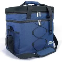 WOOOODY Picknicktasche Thermotasche Kühltasche Isoliertasche Campingtasche, 25L (33,5 x 22 x 33 cm) inkl. Schultergurt & Picknicktisch