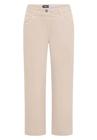 CECIL - 7/8 High Waist Wide Leg Jeans im Loose Fit pearl beige - Gr. - 7