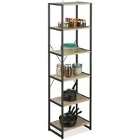 relaxdays Standregal Industrial mit 6 Etage