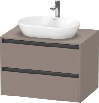 Duravit Ketho.2 Konsolenwaschtischunterbau wandhängend Basalt Matt 800x550x568 mm - K24895043430000 K24895043430000
