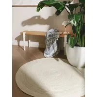 benuta Teppich Jutta, rund, Höhe: 5 mm, Hangefertigter Juteteppich, Zeitlos für Wohn-, Ess- und Schlafzimmer