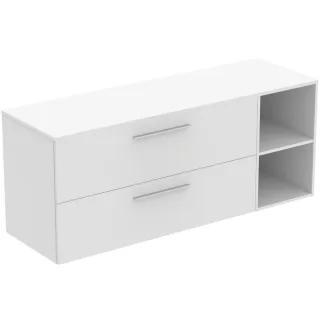Ideal Standard Möbel-Set 160cm i.life B 2 Auszüge 2 off.Fächer Gr.Chrom Weiß matt, T5765DU T5765DU