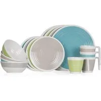 Moritz Geschirr-Set Harmonie Camping Geschirr 16-teilig 4 Personen