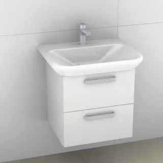 Artiqua 413 Waschtischunterschrank für MyDay 125460 Weiß Hochglanz, 413-WU2L-K90-7016-68 413-WU2L-K90-7016-68