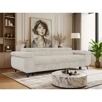 MKS MÖBEL Sofa PETER, 3-Sitzer Sofa, Sofa mit verstellbarer Rückenlehne, Schlaffunktion