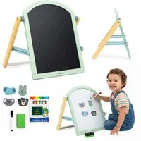 Mamabrum Kinderstaffelei Mamabrum Kinder Tafel 2in1 Magnettafel Kreidetafel mit Ständer