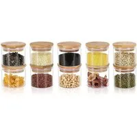 Simloveve Vorratsglas, (10-tlg., 250ml), Kaffee Vorratsdosen, Gewürzgläser, Gewürzbehälter