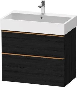 Duravit D-Neo Waschtischunterbau wandhängend Eiche Schwarz Matt 784x442x625 mm - DE4373004160000 DE4373004160000