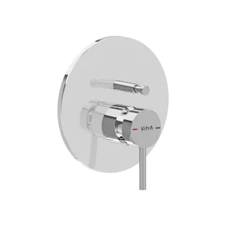 VitrA Minimax Round Einhebel-Wannenfüll- und Brausearmatur V-Box Unterputzmontage Chrom,A43708EXP A43708EXP