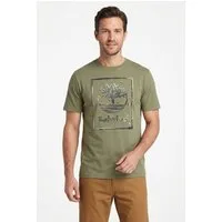 Timberland T-Shirt Water Stack Logo Short Sleeve Tee Kurzarmdesign, aus Baumwolle