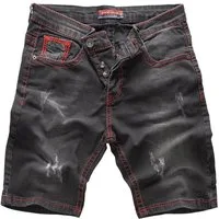 Rock Creek Jeansshorts Herren Shorts Denim Schwarz RC-2129
