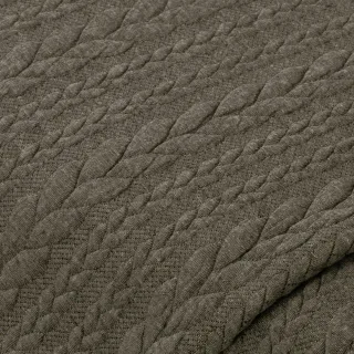 Jacquard-Jersey "Zopf" in 3D-Optik, grau