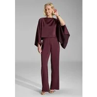SWING Schal - Stola-Top aus Satin mit seitlichen Schlitzen, Lockere Passform