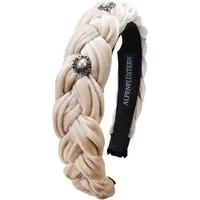 Alpenflüstern Haarreif Samt-Haarreif Flechtoptik Helena beige