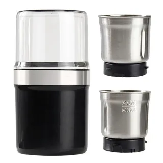 Comfook M200B Electric Coffee Grinder 200W Stainless Steel Blades 120g Capacity Single/Dual Grinding Cups Portable Kitch