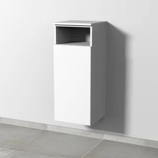 Sanipa 3way Mittelschrank mit 1 Tür und 1 offenem Fach, Weiß-Soft, SM13243 SM13243