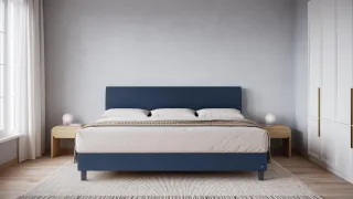 BRUNO Familienbett 240x200cm in Blau | XXL Boxspringbett Premium | mehrfach ausgezeichnet in Design & Qualität