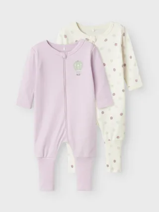 NAME IT - NBFNIGHTSUIT 2P ZIP FF JET DOT NOOS - Gr. - 86