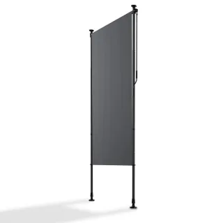 Juskys Senkrechtmarkise, Grau, Textil, 100x310 cm, Sonnen- & Sichtschutz, Sichtschutz Garten, Sichtschutzzäune