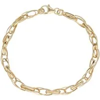 Luigi Merano Armband Doppelankerkette, ovale Glieder, Gold 585