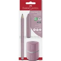 Faber-Castell Bleistift FABER-CASTELL Schreib Set Grip Jumbo Set B shadow rosé 3 Teile Blister