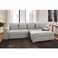 Jockenhöfer Gruppe Ecksofa Kampen L-Form, B: 288 cm, Liegefl. 153x245 cm, mit Bettfunktion, Bettkasten & Zierkissen, Federkern