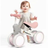 H.yeed Laufrad Kinder Laufrad ab 1 Jahr, Spielzeug für 12-36 Monate Baby, Baby Laufrad mit 4 Rädern, Geburtstag Geschenk