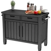 Keter Grillablagetisch "Unity XL Entertainment" 250 L Anthrazit Service-Tisch Gartentisch