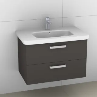 Artiqua 411 Waschtischunterschrank für DuraStyle 232080 Stahlgrau, 411-WU2L-D41-7142-88 411-WU2L-D41-7142-88