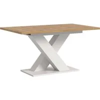 Home affaire Esstisch Motus, ausziehbar 150 -190 cm, inklusive 40 cm Einlegeplatte (Set, 1-St), X-Gestell mit Bodenplatte, Tisch, Küchentisch, Esszimmer, Küche