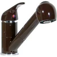 WAGNER® Küchenarmatur Einhebel Spültisch, Küchenarmatur, Wasserhahn mit Brause Hochdruck farbig