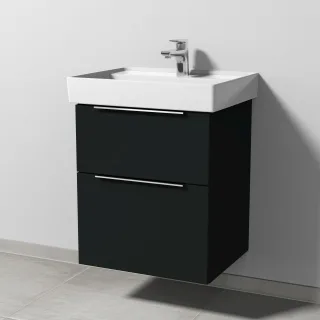Sanipa 3way Waschtischunterbau zu Villeroy & Boch Collaro Waschtisch mit 2 Auszügen, Vulkan-Matt UP8331V