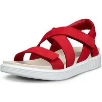 Ecco SOFT SANDAL W CROSS STRAP Sandale Riemchensandale, Sommerschuh mit praktischem Klettverschluss