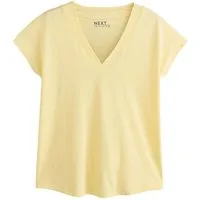 Next T-Shirt T-Shirt mit V-Ausschnitt und angesetzten Ärmeln (1-tlg)