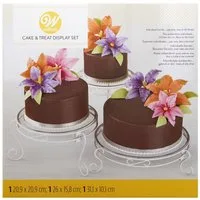 Wilton Tortenständer Wilton Tortenständer Cakes and Treats 3-teilig, Metall/Kunsstoff, (3-tlg)