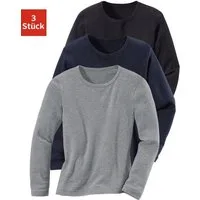H.I.S Langarmshirt (3er-Pack) in Rippenqualität