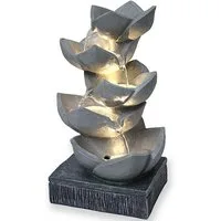 Arnusa Zimmerbrunnen Wasserspiel BK901 mit LED Beleuchtung Gartendekoration 47 cm, Gartenfigur Skulptur Gartenbrunnen Springbrunnen