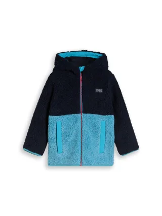 tom tailor kids - Teddy Jacke mit Colour Blocking sky captain blue - Gr. - 98
