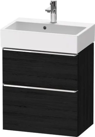 Duravit D-Neo Waschtischunterbau wandhängend Eiche Schwarz Matt 584x372x625 mm - DE4329010160000 DE4329010160000