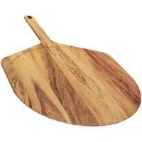 Akazienholz Pizzaschieber & Servierbrett L, 14", Schneidebrett für Pizzen bis ca. Ø 35cm