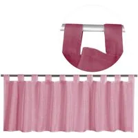 Bestgoodies Vorhang (1 St), Schlaufen, transparent, Voile, Schlaufen-Bistrogardine, transparente uni Scheibengardine Voile