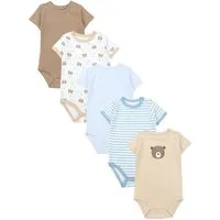 TupTam Kurzarmbody TupTam Jungen Baby Body Kurzarm in Unifarben - 5er Pack