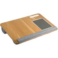KESPER® Laptop Tablett Laptop-Knietablett, MDF, FSC, MDF, Sperrholz, (1-tlg), integriertes Mauspad, Handyfach und Stoffgriff